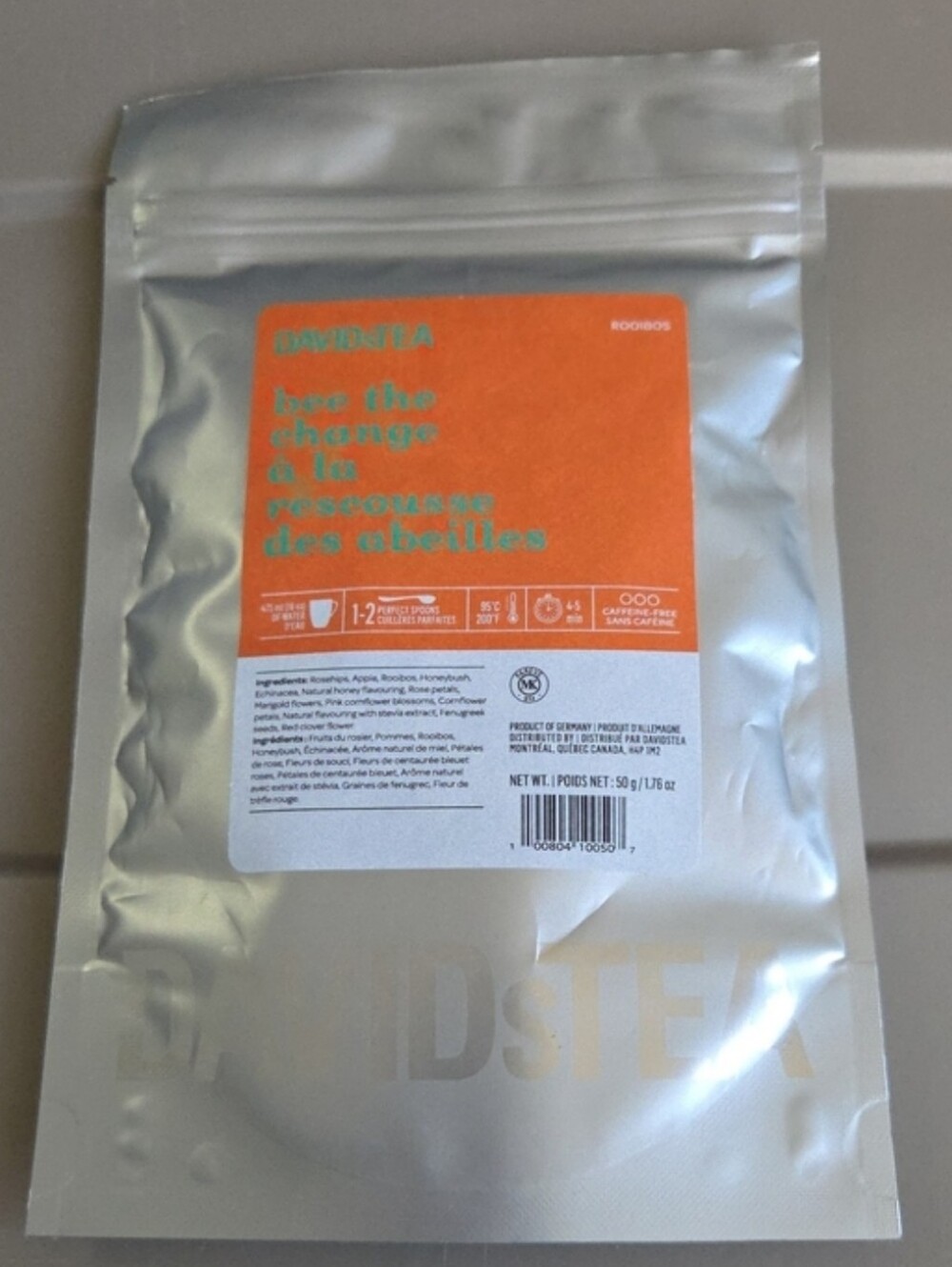 2/$20 New! Sealed! Davidstea BEE THE CHANGE Loose Leaf Tea 50g Davids Tea